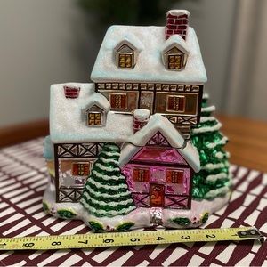 Christopher Radko Christmas House Cookie Jar or Candy Holder 2006 MINT